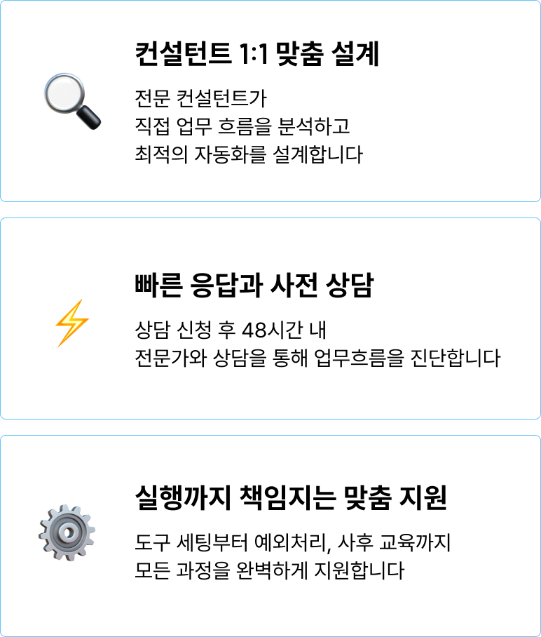 커스텀 세팅 무료 상담 제공